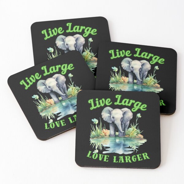 Item preview, Live Large, Love Larger. african elephant designed and sold by ElephantVibes.