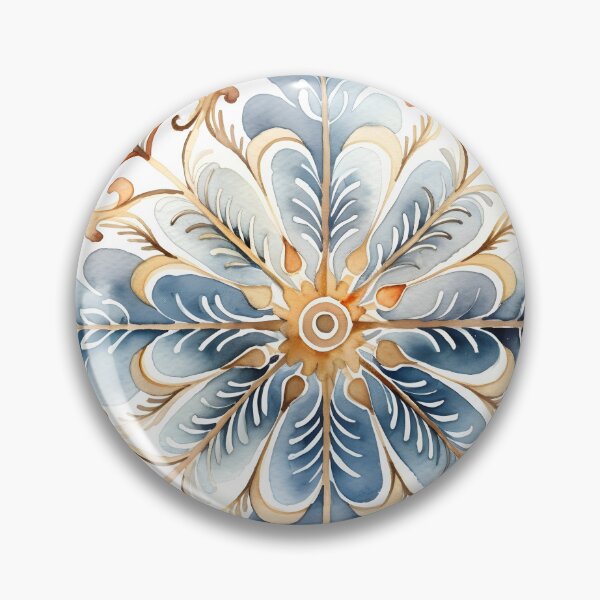 Item preview, blue and gold watercolor snowflake print designed and sold by dcrc.