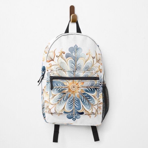 Item preview, blue and gold watercolor snowflake print designed and sold by dcrc.