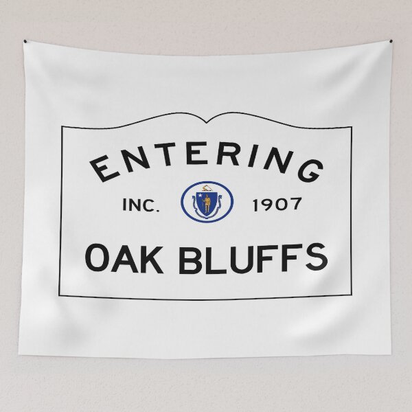 Item preview, Entering Oak Bluffs Road Sign - Oak Bluffs, Massachusetts designed and sold by SouthShorePics.
