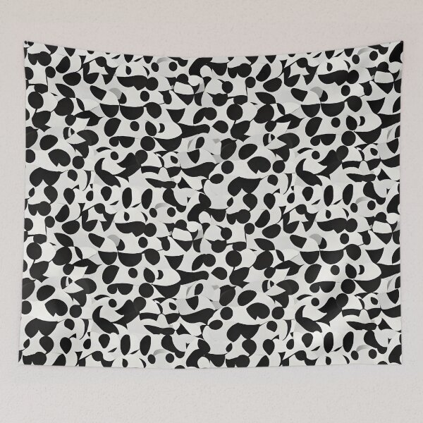 Item preview, Abstract black and white seamless pattern background designed and sold by Jayjaynaenae.