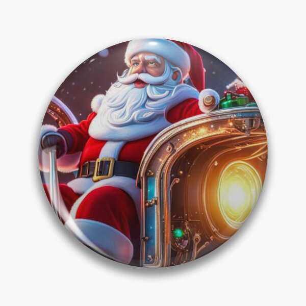 Item preview, Vintage Retro Santa Clause Rides In His Sleigh With Presents - Papa Noel - Holly Jolly - Joyeux Noel - Merry Christmas designed and sold by MyArt23.