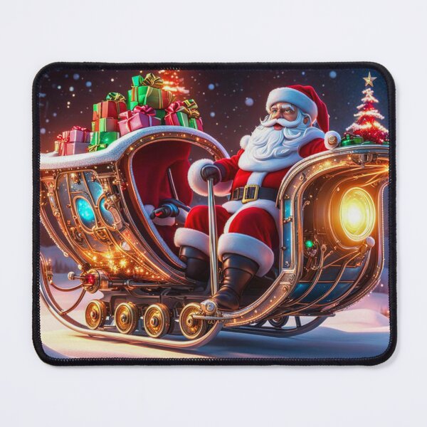 Item preview, Vintage Retro Santa Clause Rides In His Sleigh With Presents - Papa Noel - Holly Jolly - Joyeux Noel - Merry Christmas designed and sold by MyArt23.