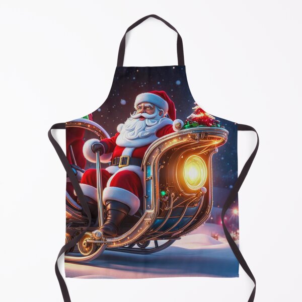 Item preview, Vintage Retro Santa Clause Rides In His Sleigh With Presents - Papa Noel - Holly Jolly - Joyeux Noel - Merry Christmas designed and sold by MyArt23.