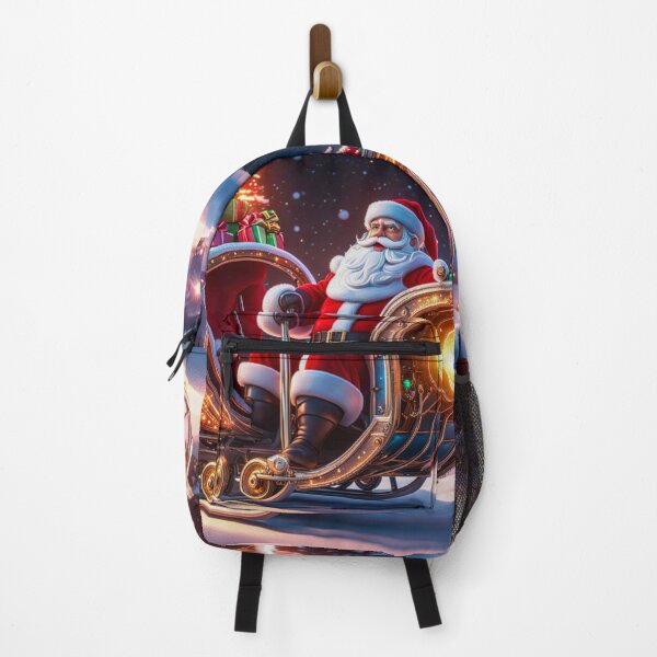 Item preview, Vintage Retro Santa Clause Rides In His Sleigh With Presents - Papa Noel - Holly Jolly - Joyeux Noel - Merry Christmas designed and sold by MyArt23.
