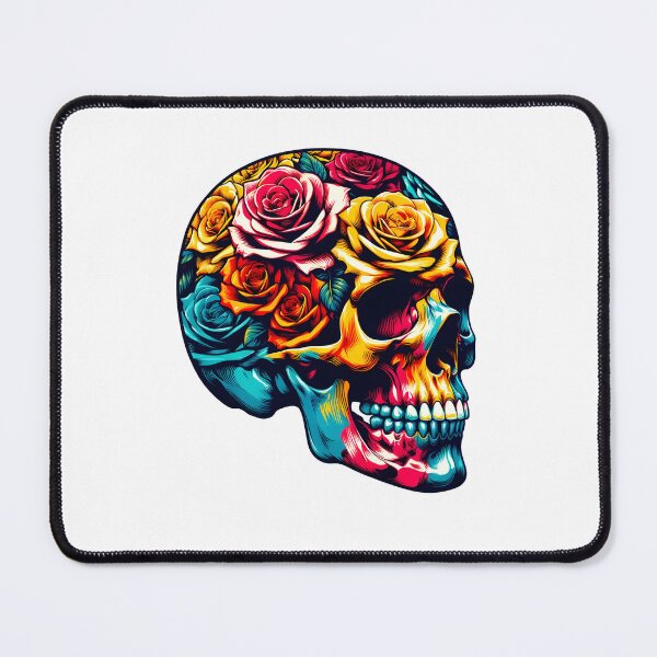 Item preview, Gothic Floral Skull - Radiant Pop Art designed and sold by CodedCraftsShop.