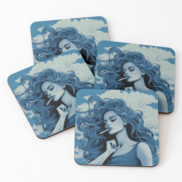 Item preview, Nocturnal Elegance: Dreamy Smoke Illustration designed and sold by inkArtistryfine.