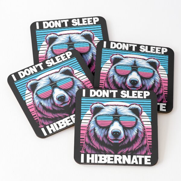 Item preview, Cool Sunglasses Grizzly Bear I dont sleep I hibernate Neon Sunset designed and sold by 8fifty8.