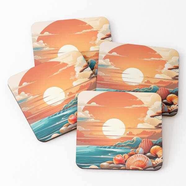 Item preview, 004 Seashells on the Beach designed and sold by Alexis Art Collection.