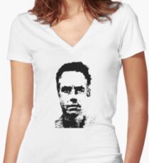 Jordan Peterson - Black and White Women's Fitted V-Neck T-Shirt