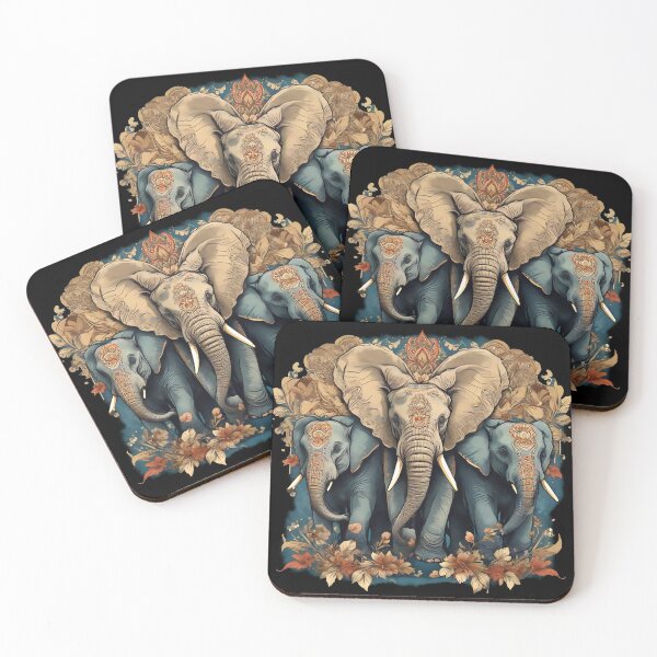 Item preview, Three Wild Elephants, beautiful digital art for nature lovers designed and sold by SLSandaruwan.