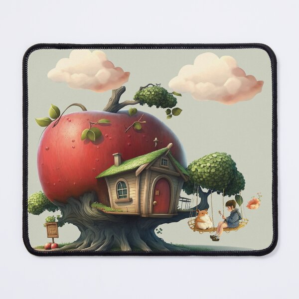 Item preview, Fantastic Dreamy Apple Treehouse and Tiny Girl designed and sold by Vachala.