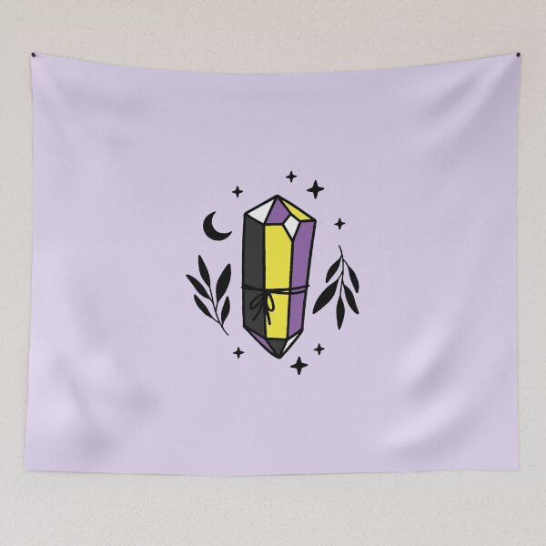 Item preview, Subtle Nonbinary Pride Crystal designed and sold by everything4eva.