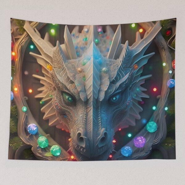 Item preview, Enchanted Gargoyle Dragon with Christmas Lights designed and sold by DragonRealms.