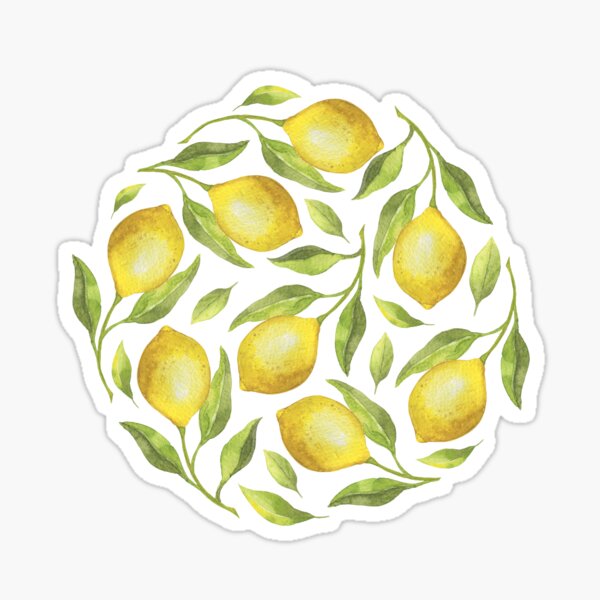 Lemon Pattern Sticker