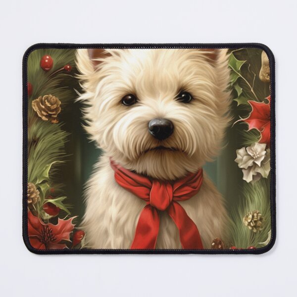 Item preview, Christmas West Highland Terrier designed and sold by ArtNouveauChic.