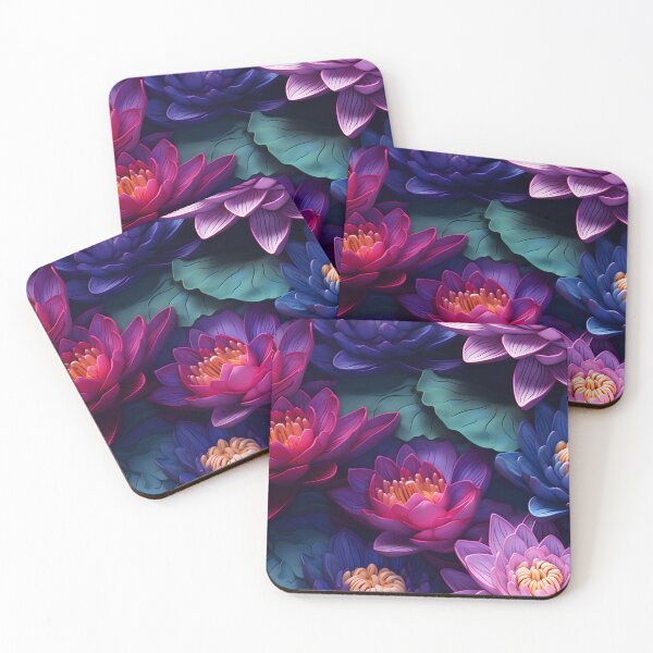 Item preview, Water lilies, lotus flower designed and sold by DerSenat.