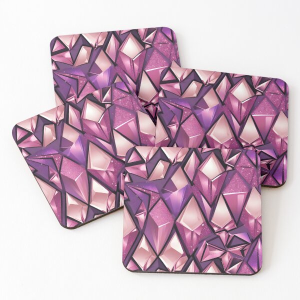Item preview, Pink and purple glass diamond shape seamless pattern background designed and sold by Jayjaynaenae.