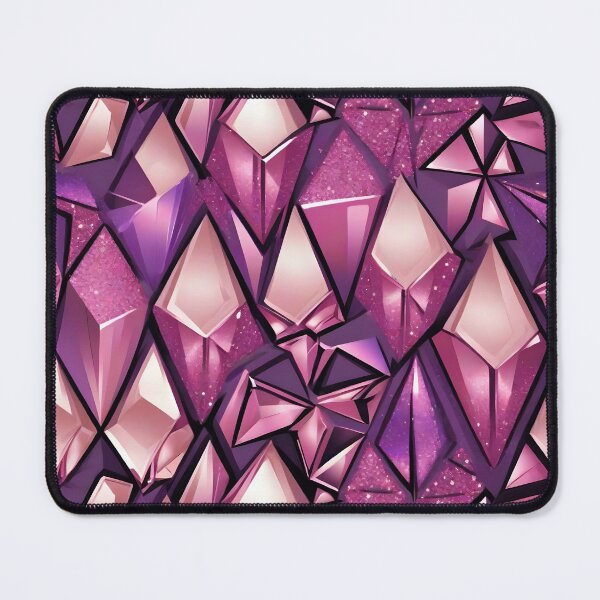 Item preview, Pink and purple glass diamond shape seamless pattern background designed and sold by Jayjaynaenae.