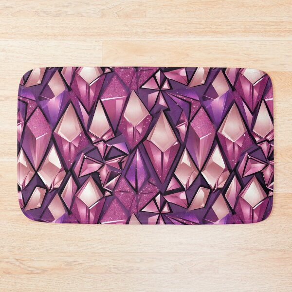 Item preview, Pink and purple glass diamond shape seamless pattern background designed and sold by Jayjaynaenae.