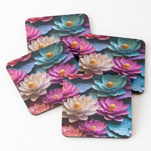 Item preview, Water lilies, lotus flower designed and sold by DerSenat.