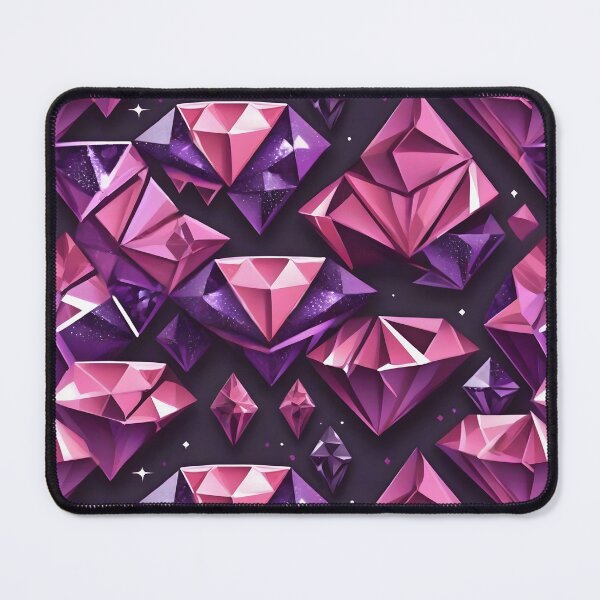Item preview, Pink and purple glass diamond shape seamless pattern background designed and sold by Jayjaynaenae.