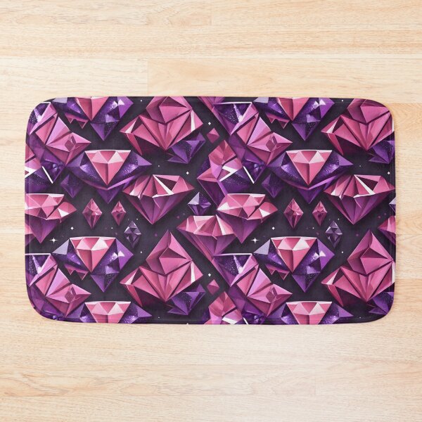 Item preview, Pink and purple glass diamond shape seamless pattern background designed and sold by Jayjaynaenae.