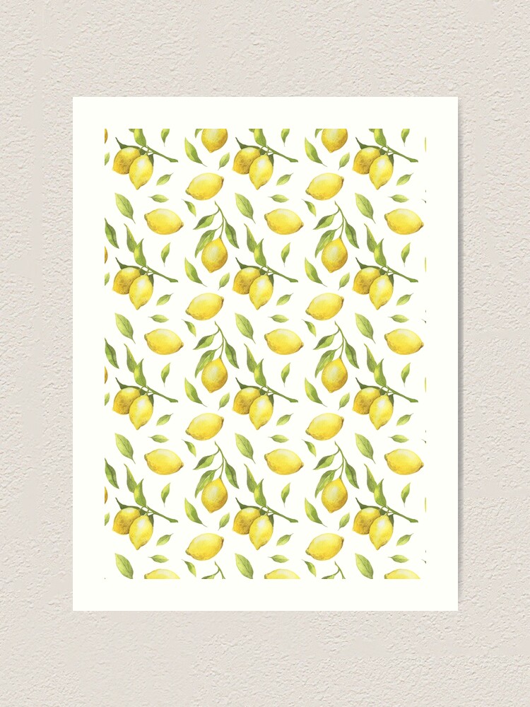 Alternate view of Lemon Pattern Art Print