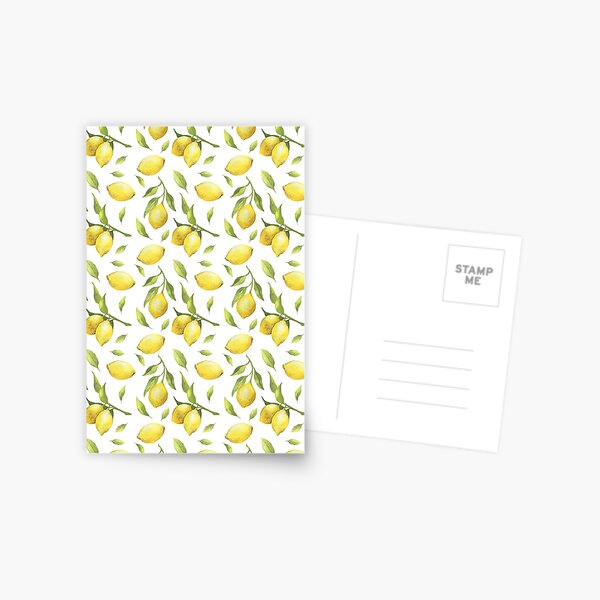 Lemon Pattern Postcard