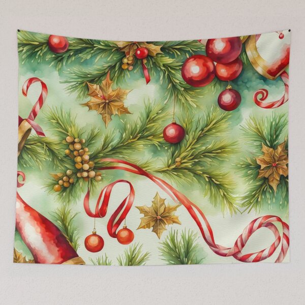 Item preview, Watercolor Christmas Pattern - Papa Noel - Holly Jolly - Joyeux Noel - Merry Christmas designed and sold by MyArt23.