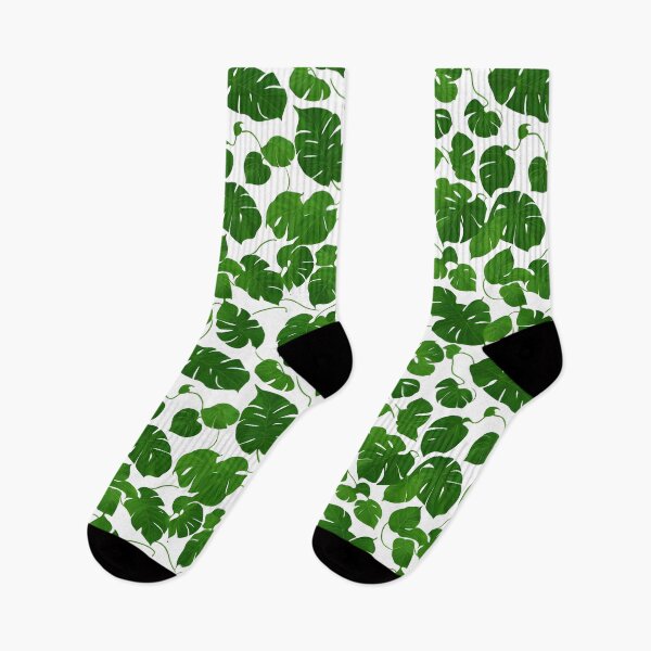 Item preview, Monstera green leaf seamless pattern on white background. designed and sold by Jayjaynaenae.