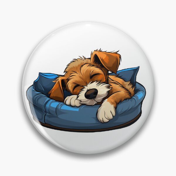 Artikelvorschau, Tranquil Terrier Siesta - Grey & Brown Pup on Soft Blue Couch entworfen und verkauft von PureGlee.