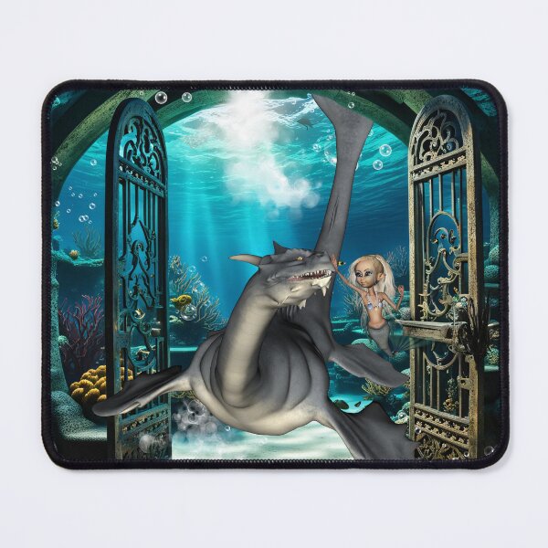 Item preview, Cute little mermaid with seadragon designed and sold by nicky2342.