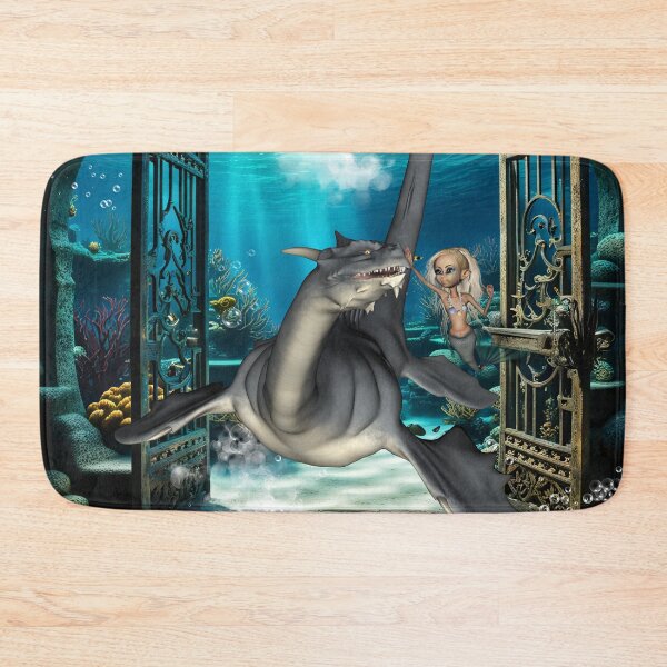 Item preview, Cute little mermaid with seadragon designed and sold by nicky2342.