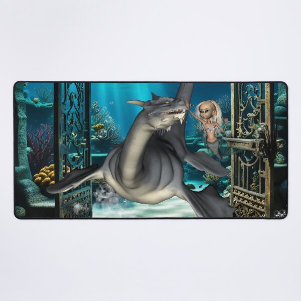 Item preview, Cute little mermaid with seadragon designed and sold by nicky2342.