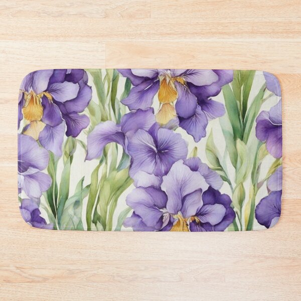 Item preview, purple iris watercolor designed and sold by Geddit Designs.