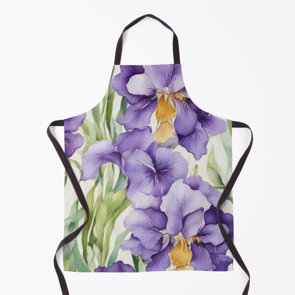 Item preview, purple iris watercolor designed and sold by Geddit Designs.