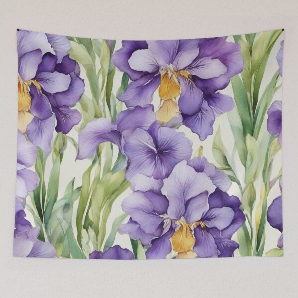 Item preview, purple iris watercolor designed and sold by Geddit Designs.