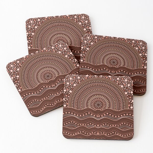 Item preview, Red australian Indigenous Dot Aboriginal art designed and sold by Quacktails.