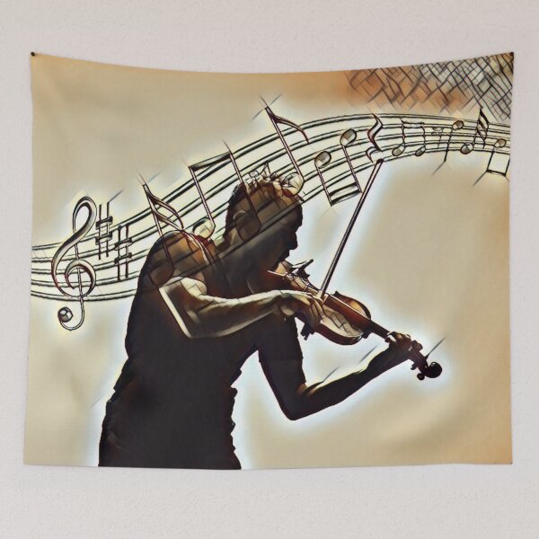 Item preview, Vintage jazz violinist designed and sold by Artbellachi.