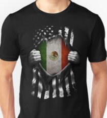 Mexican American Flag USA Mexico Unisex T-Shirt