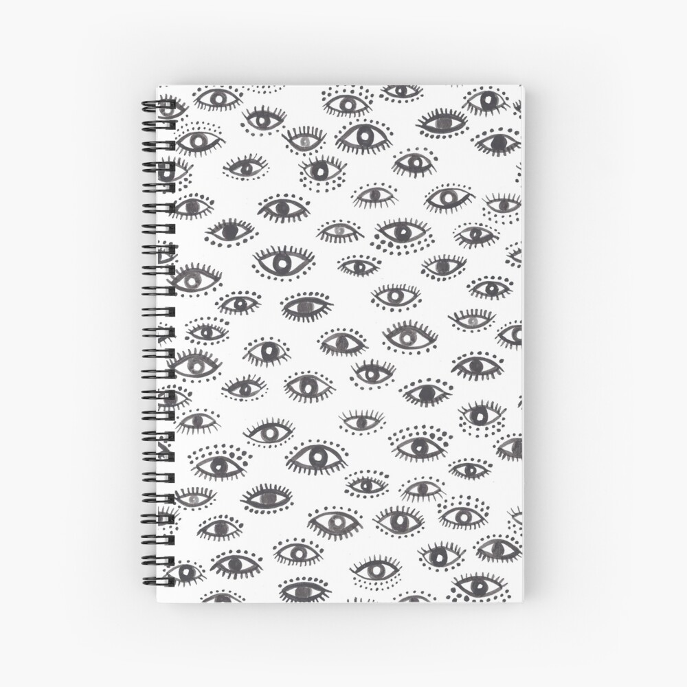Winking Boho Eyes Spiral Notebook