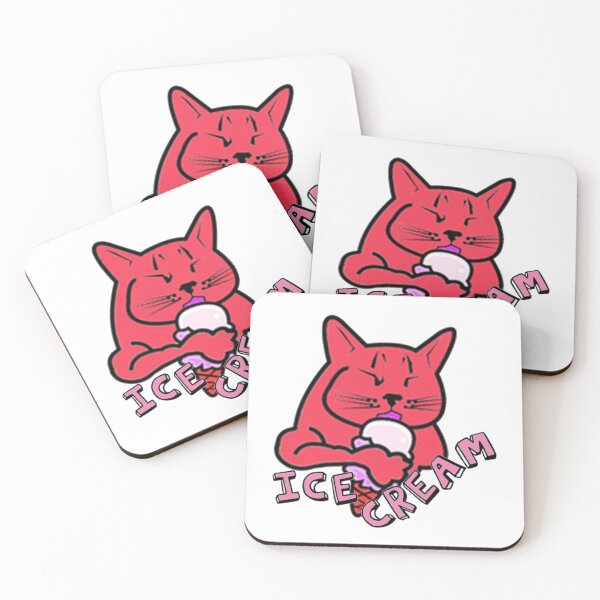 Item preview, Ice cream Cat Red designed and sold by ObsessiveSticks.