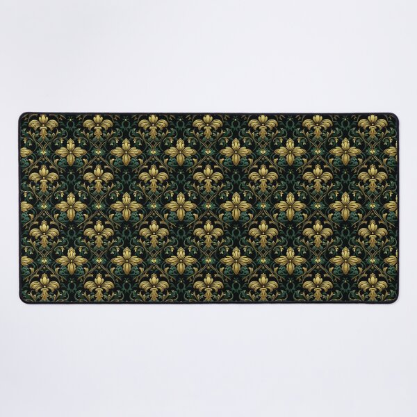 Item preview, Gothic Floral Art - Green Seamless Pattern designed and sold by CodedCraftsShop.