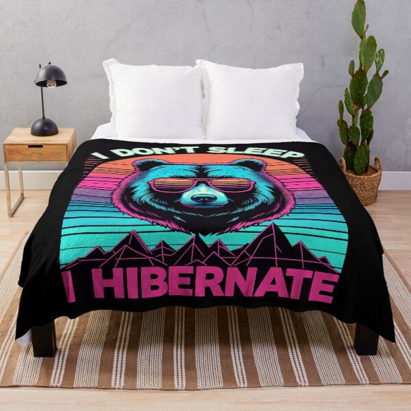 Item preview, Cool Grizzly Bear Sunglasses I dont sleep I hibernate Neon Sci-fi designed and sold by 8fifty8.