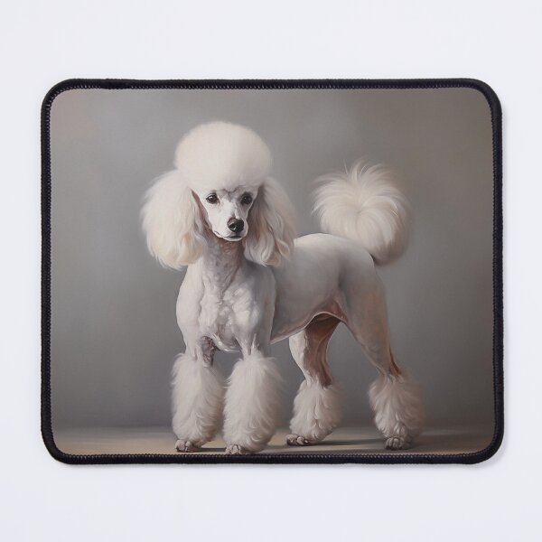 Item preview, White Poodle portrait designed and sold by PetsArt.