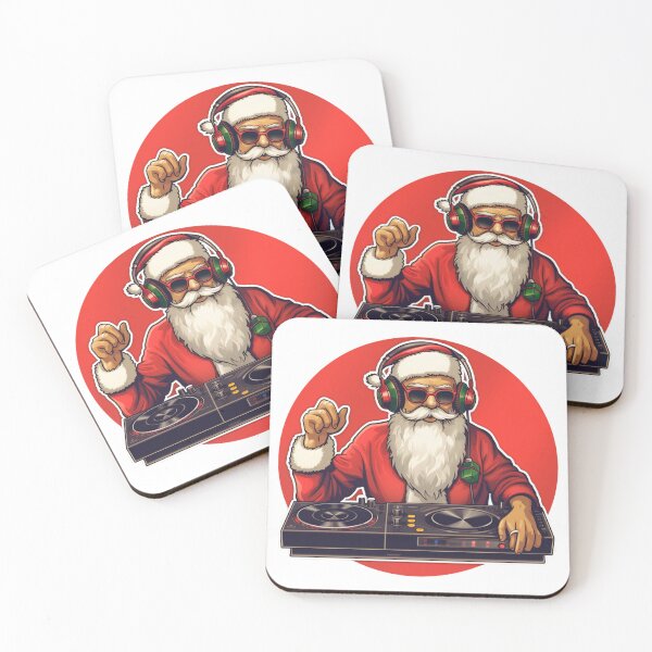 Item preview, Christmas Santa Dj | Sticker designed and sold by NicolasGlowArt.