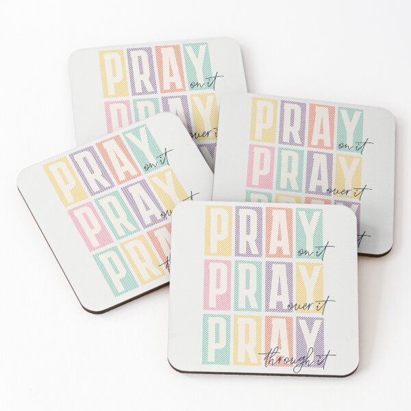Item preview, Pray on it Pray over it Pray through it Trendy Christian designed and sold by WeBearFruit.