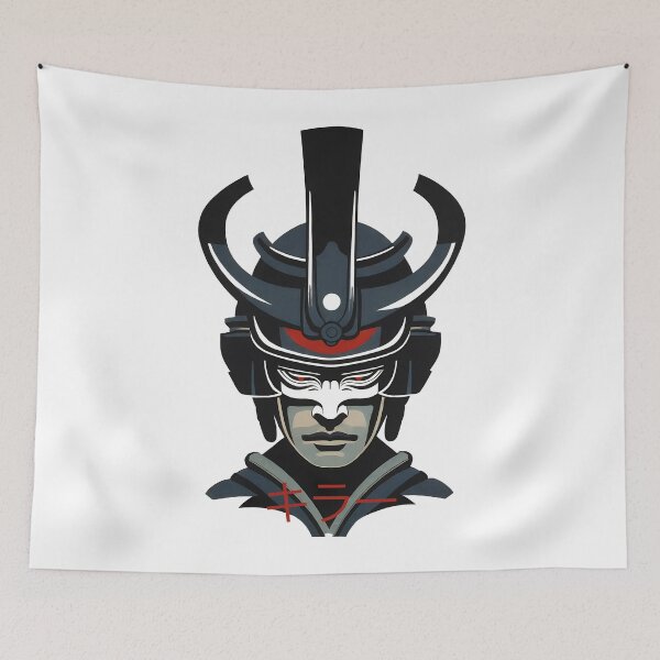 Item preview, Vintage Japanese Ukiyo-e Samurai Lotus Print designed and sold by PVSKI.