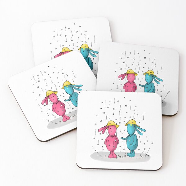Item preview, It's hailing, 2 funny bunnies being surprised! designed and sold by Linda Dammann.